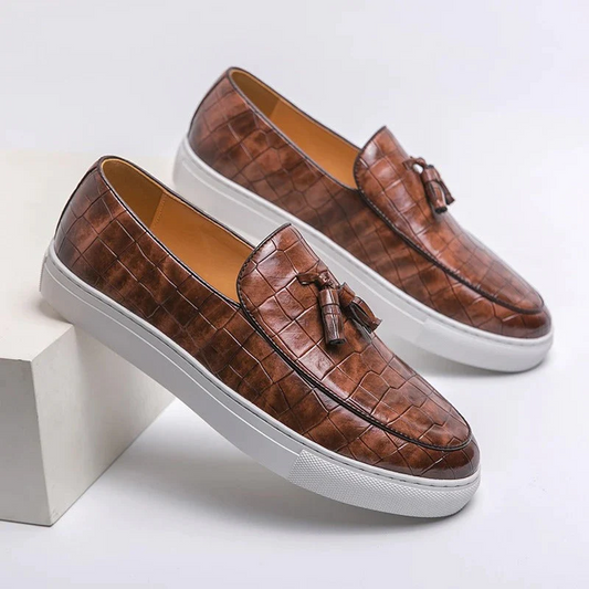 GIOVANNO - EMBOSSED LEATHER LOAFER